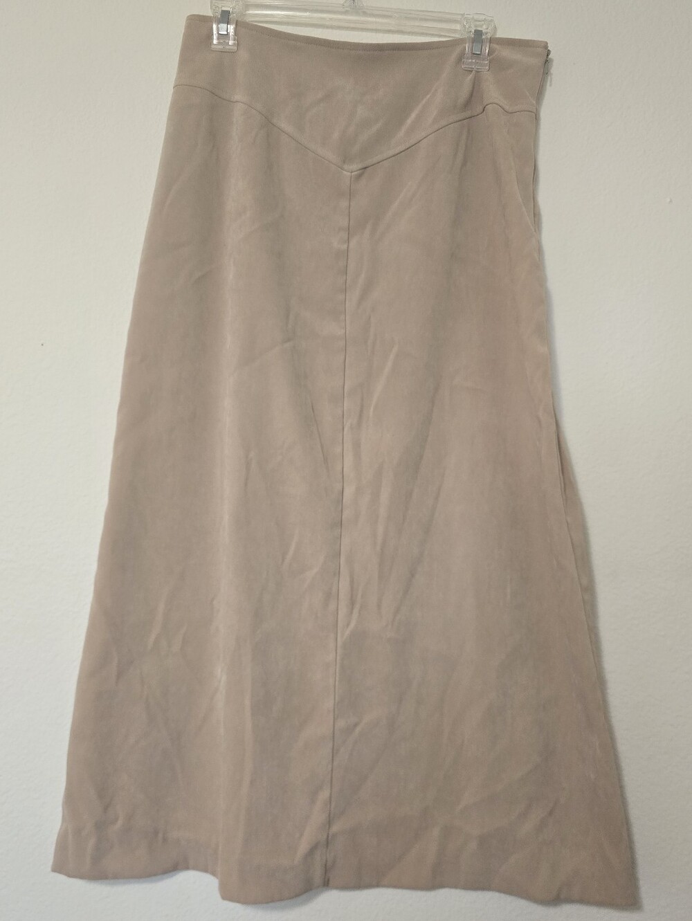 Orvis Women's A-Line Suede Maxi Skirt - Taupe Sz. 8